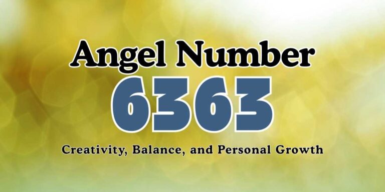 6363 Angel Number Creativity, Balance, and Personal Growth